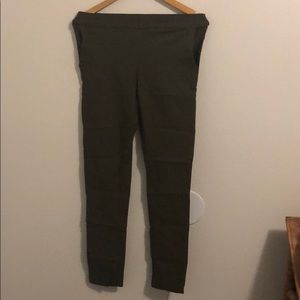 Olive green dress pant leggings